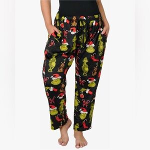 The Grinch Plush Pants How Grinch Stole Christmas Dr Seuss  Pajama Lounge XL